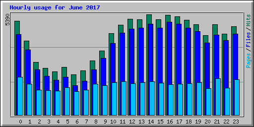 Hourly usage for June 2017