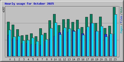 Hourly usage for October 2025