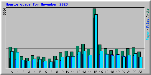 Hourly usage for November 2025